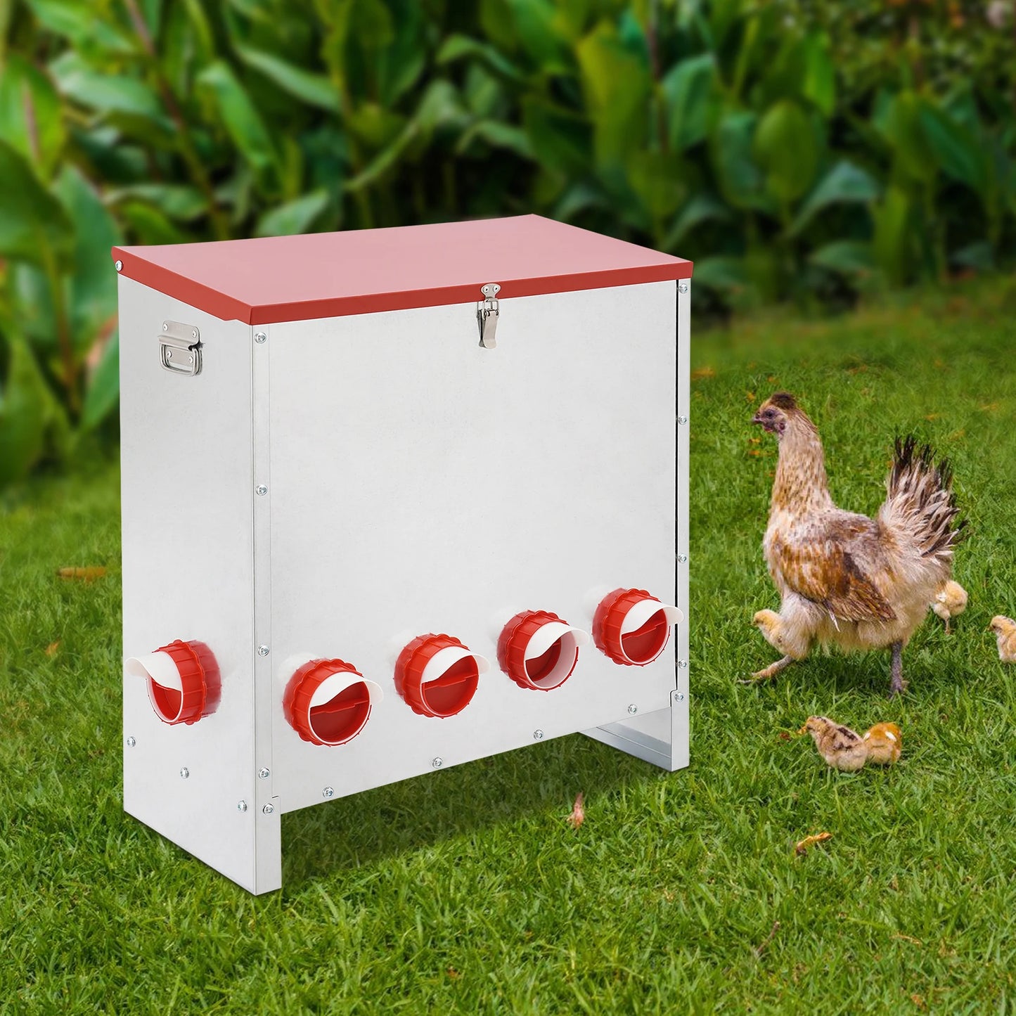 Ten Hole Large Capacity Chicken Feeder 66.14 Lbs Poultry
