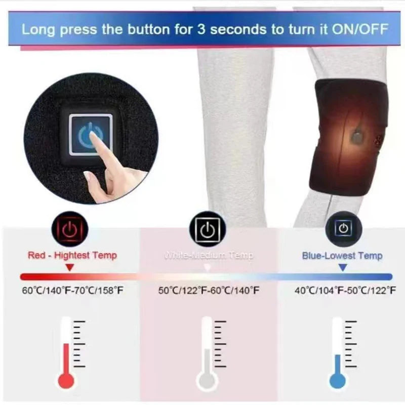 Electric Knee Heating Massage Tool With Adjustable Temperature