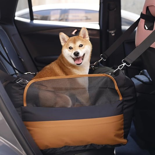 2025 New Waterproof Dog Booster Car Seat Breathable Luxury Dog Car Seat Dog Bed Outdoor Travel Pet Nest