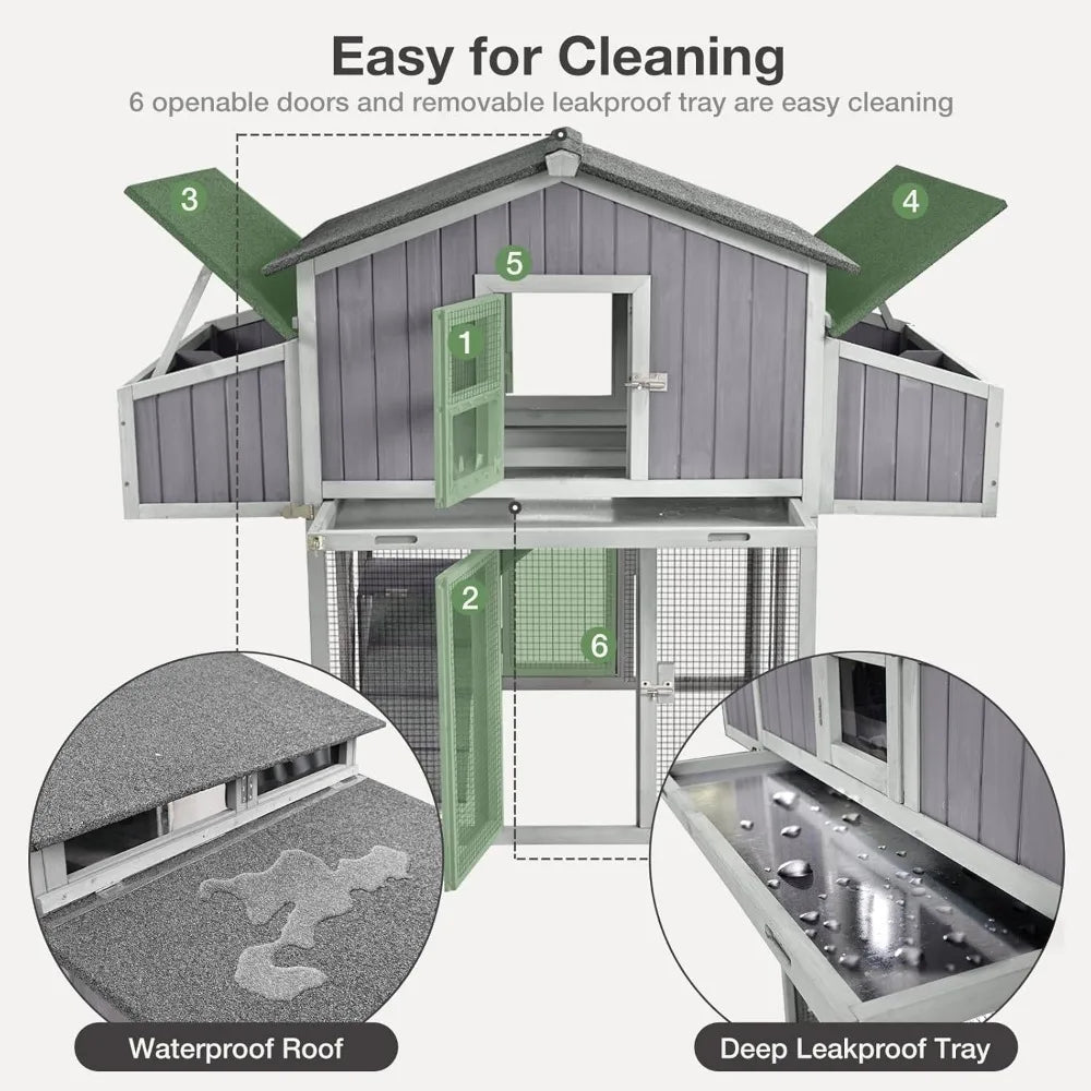 Large Chicken Coop Foldable Design For Easy Outdoor Setup