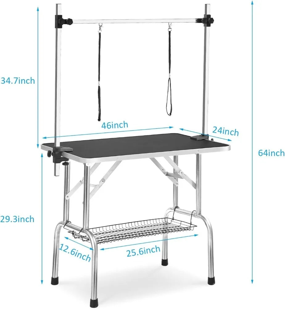Foldable Dog Grooming Table With Arm Noose 330 Lbs