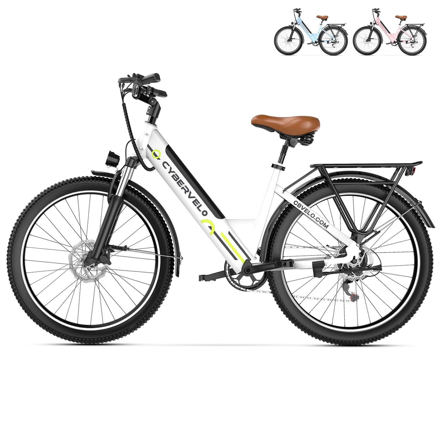 CYBERVELO EK2 Electric Bike For Adults With 7-Speed Brushless Motor 1000 Peak Power Removable Battery
