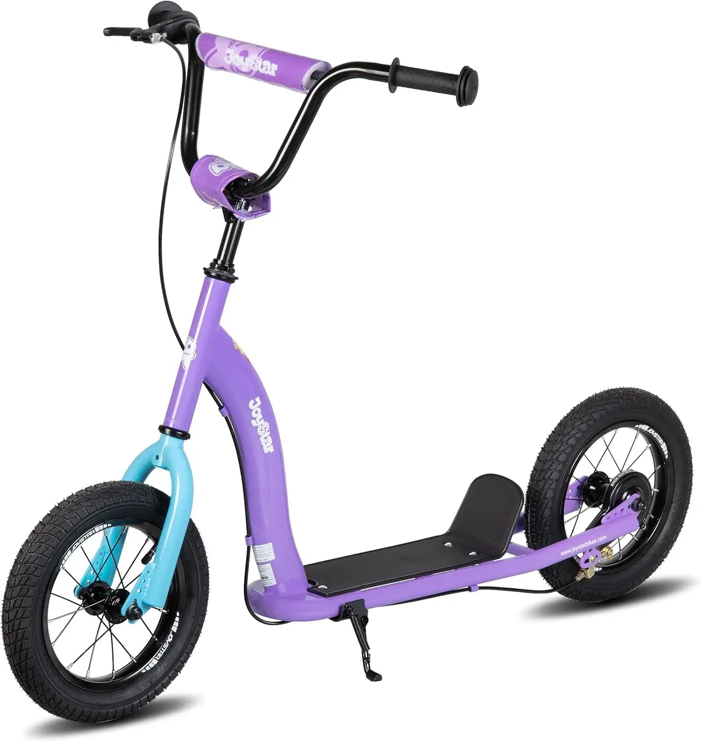 Adjustable Kids Scooter with 12" Inflatable Wheels and Rear Brakes for Ages 5+