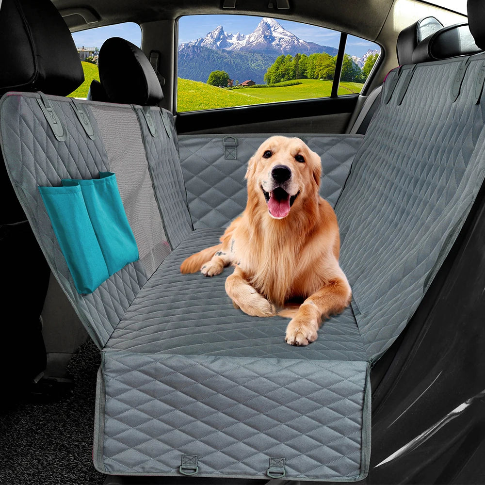 Petravel Dog Car Seat Cover Waterproof Pet Travel Hammock Rear Seat Protector Mat Safety Carrier for Dogs