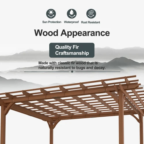 Wood Pergola For Outdoor Garden Patio Gazebo For Climbing Plants