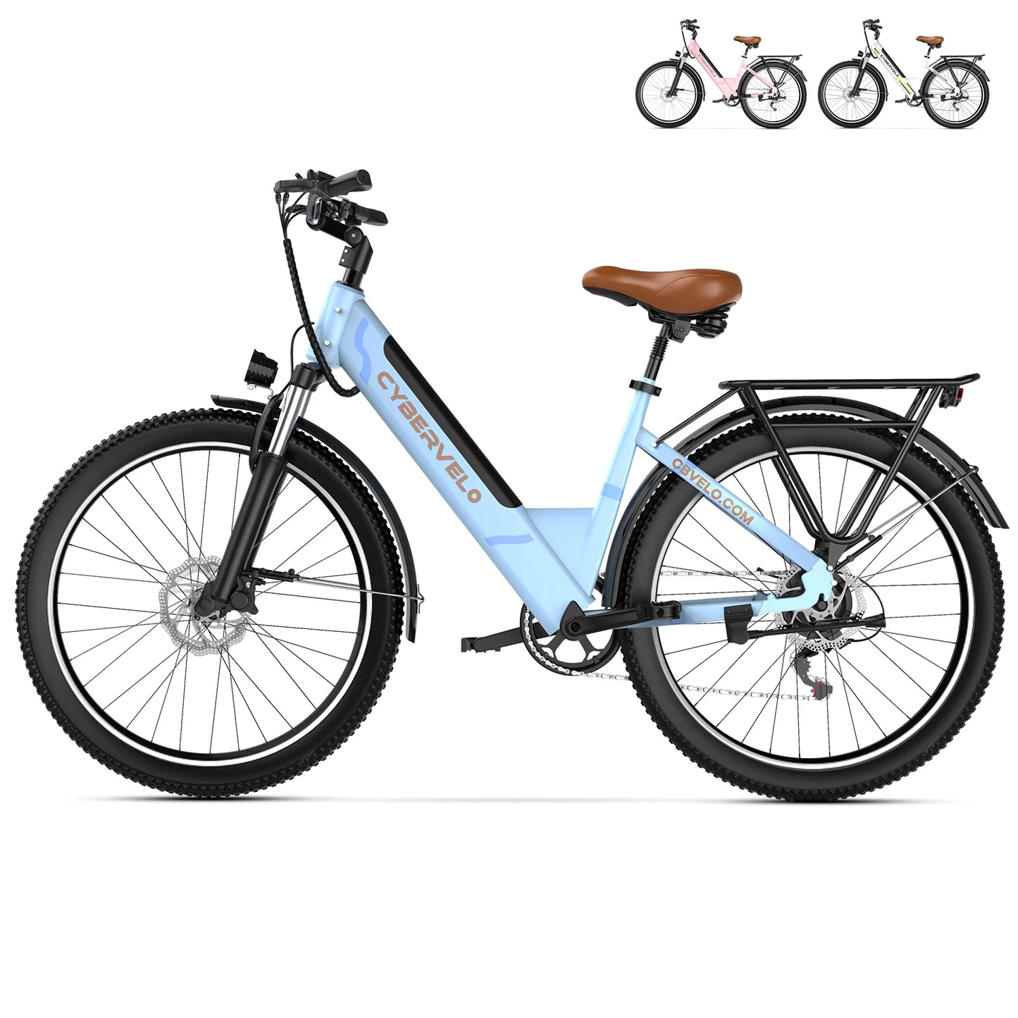 CYBERVELO EK2 Electric Bike For Adults With 7-Speed Brushless Motor 1000 Peak Power Removable Battery