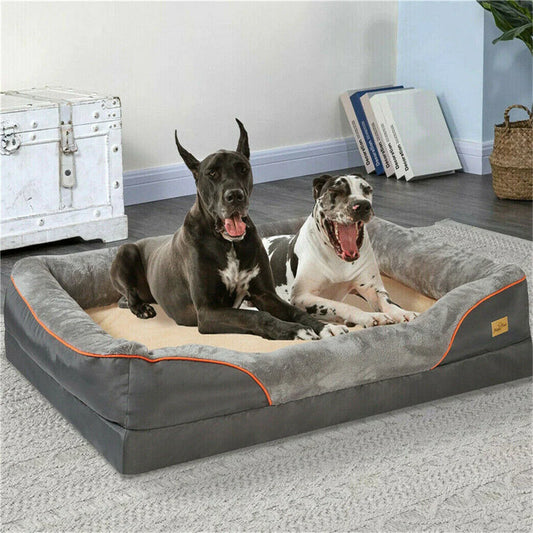 Jumbo Orthopedic Memory Foam Dog Bed Waterproof Cushion