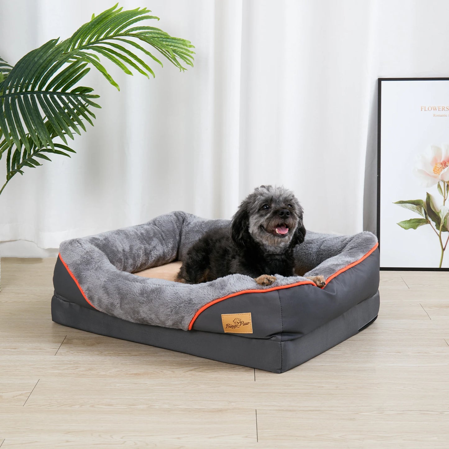 L XL 2XL 3XL Dog Bed Orthopedic Foam Cotton Bolster Cover