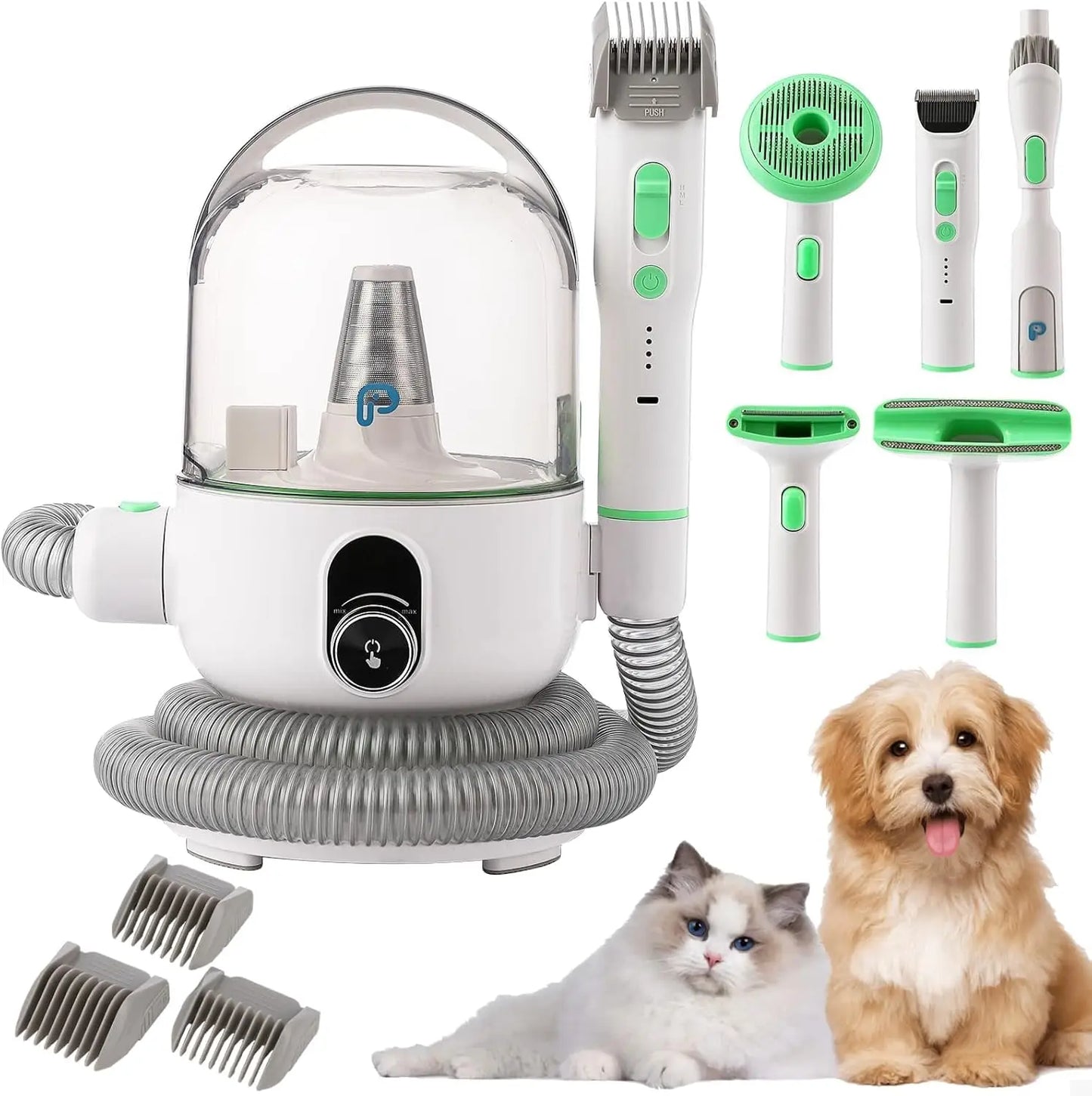 HiMISS 5-In-1 Pet Vacuum Grooming Kit For Dogs And Cats