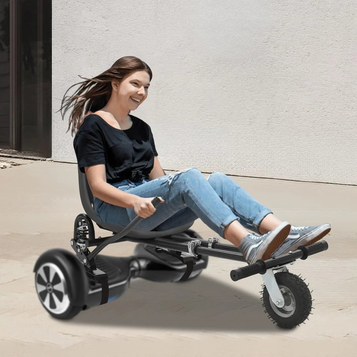 Bymaocar Hoverboard Seat Attachment Go Kart With Adjustable Frame