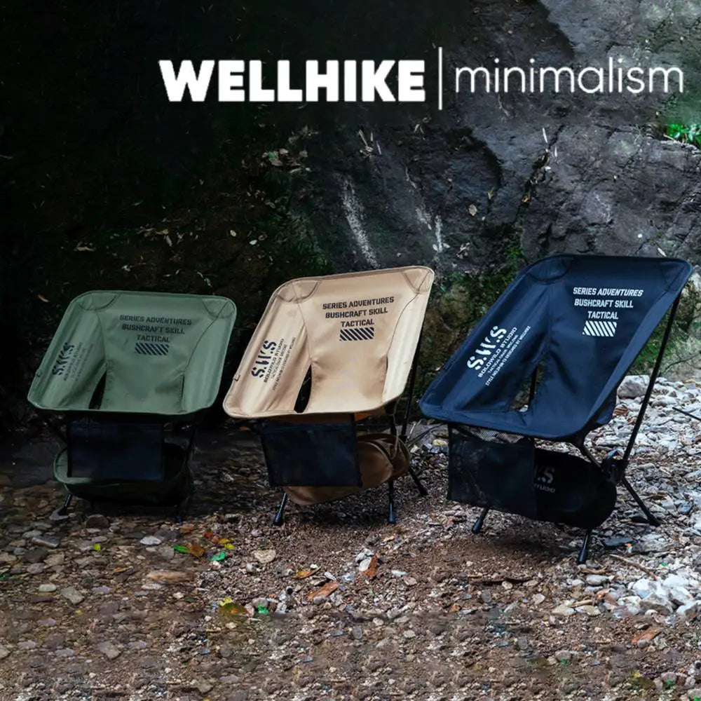 WELLHIKE Ultralight Folding Chair Detachable Tourist Chairs Portable Camping Seat Gadgets Outdoor Camping Hiking Fishing Travel