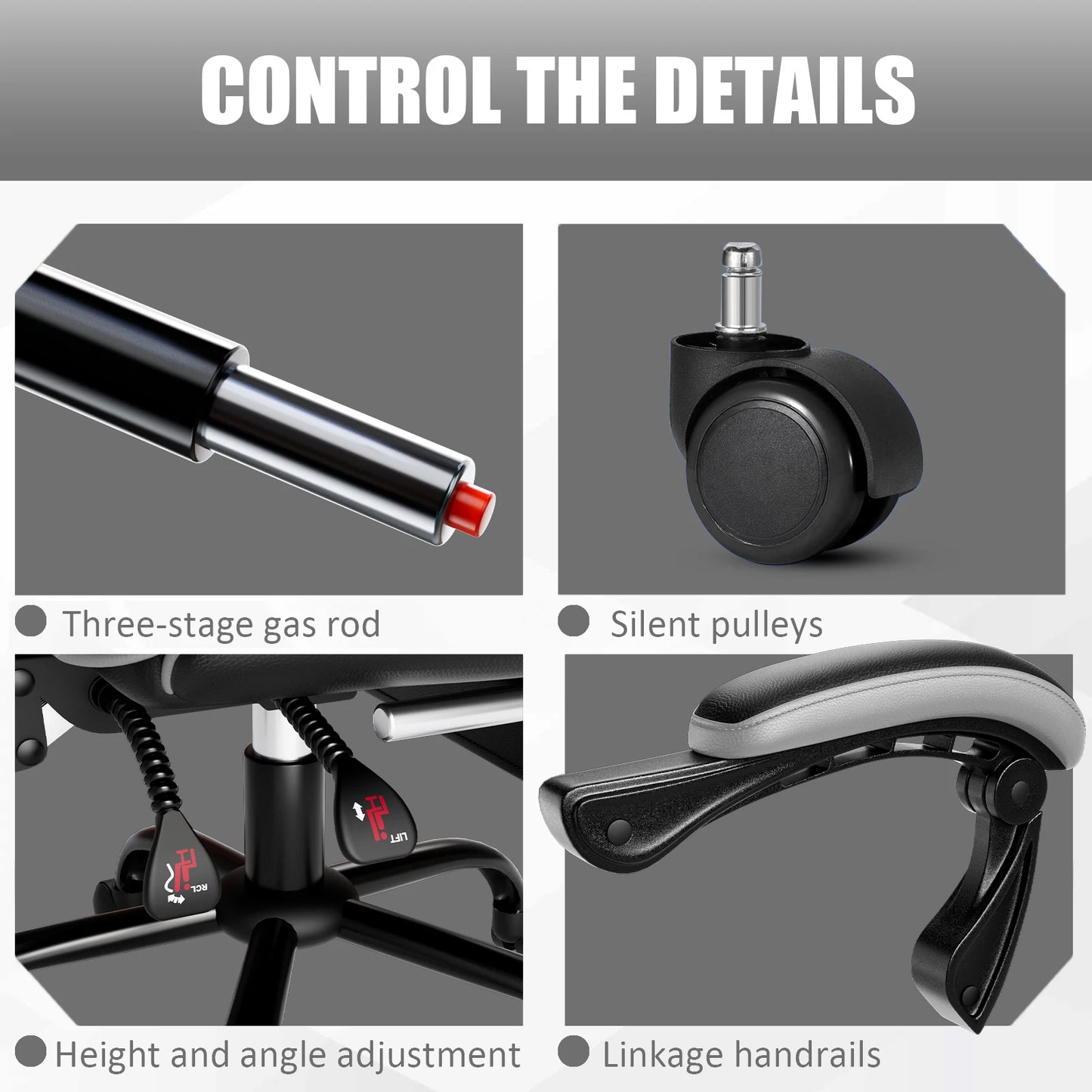 Ergonomic Gaming Chair with Footrest, Racing Style Video Game Chair for Adults, Reclining Gamer Chair Office Chair