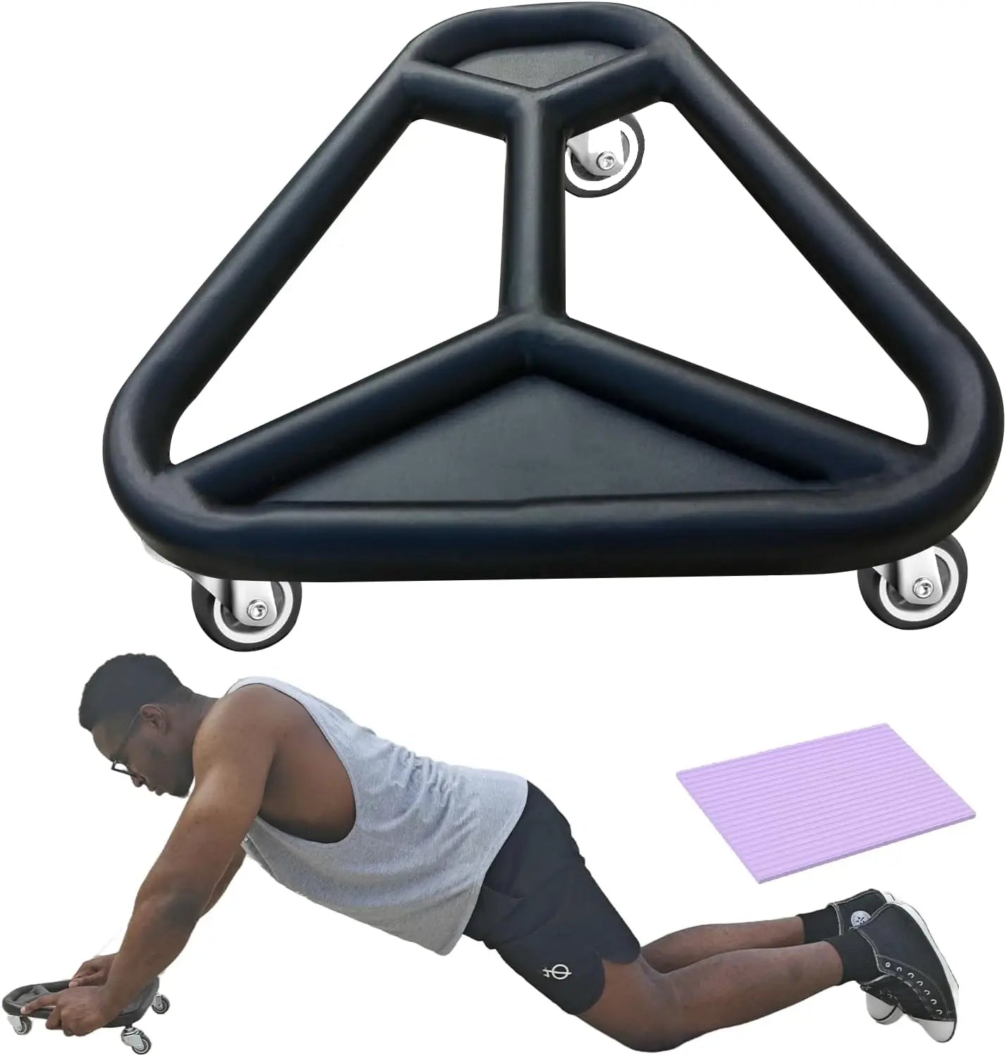 Ab Roller Wheel for Core Workout Extra Wide Ab Exercise Equipment for Home Gym Fitness Roller Stable and Quiet