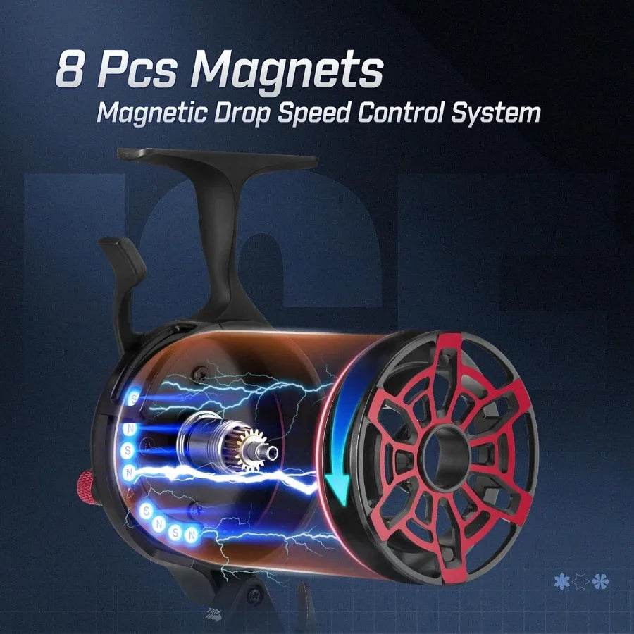 ICX Frost Ice Fishing Reel With Magnetic Drop System