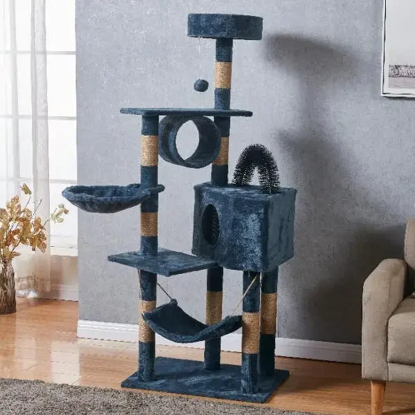 Large Cat Tree Tower With Hammocks And Scratch Pad Deluxe
