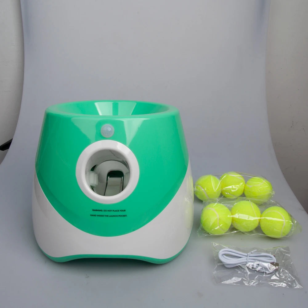 Automatic Dog Ball Launcher, Dog Ball Thrower Machine with 10-30Ft 3 Launching Distance, Interactive Toys for Indoor & Outdoor