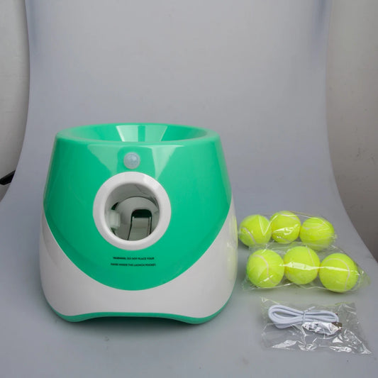 Automatic Dog Ball Launcher, Dog Ball Thrower Machine with 10-30Ft 3 Launching Distance, Interactive Toys for Indoor & Outdoor