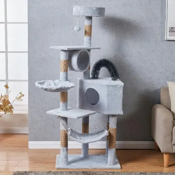 Large Cat Tree Tower With Hammocks And Scratch Pad Deluxe