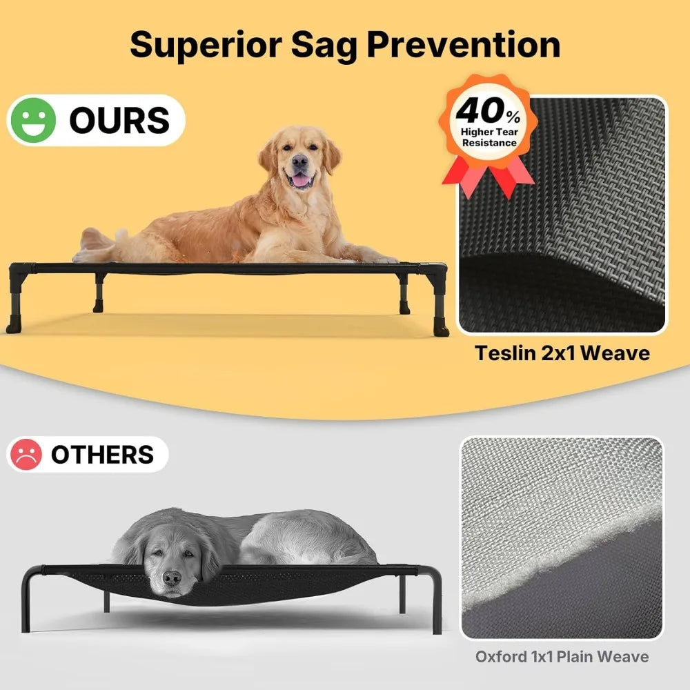 Outdoor Elevated Dog Cot Bed For Large Dogs Cooling Hammock
