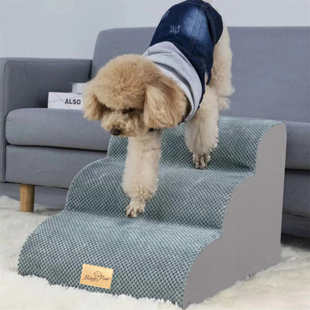 Pet Dog Stairs for High Beds and Sofas with Washable Cover