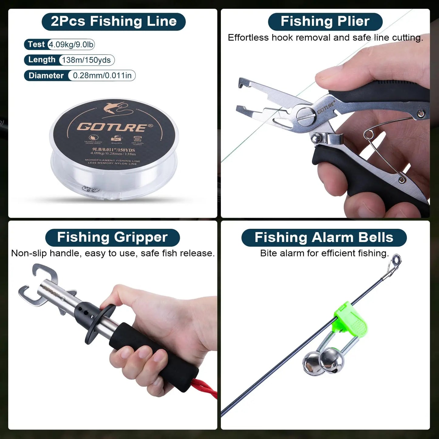 Goture Telescopic Fishing Rod and Reel Combo Kit with Waterproof Storage Bag