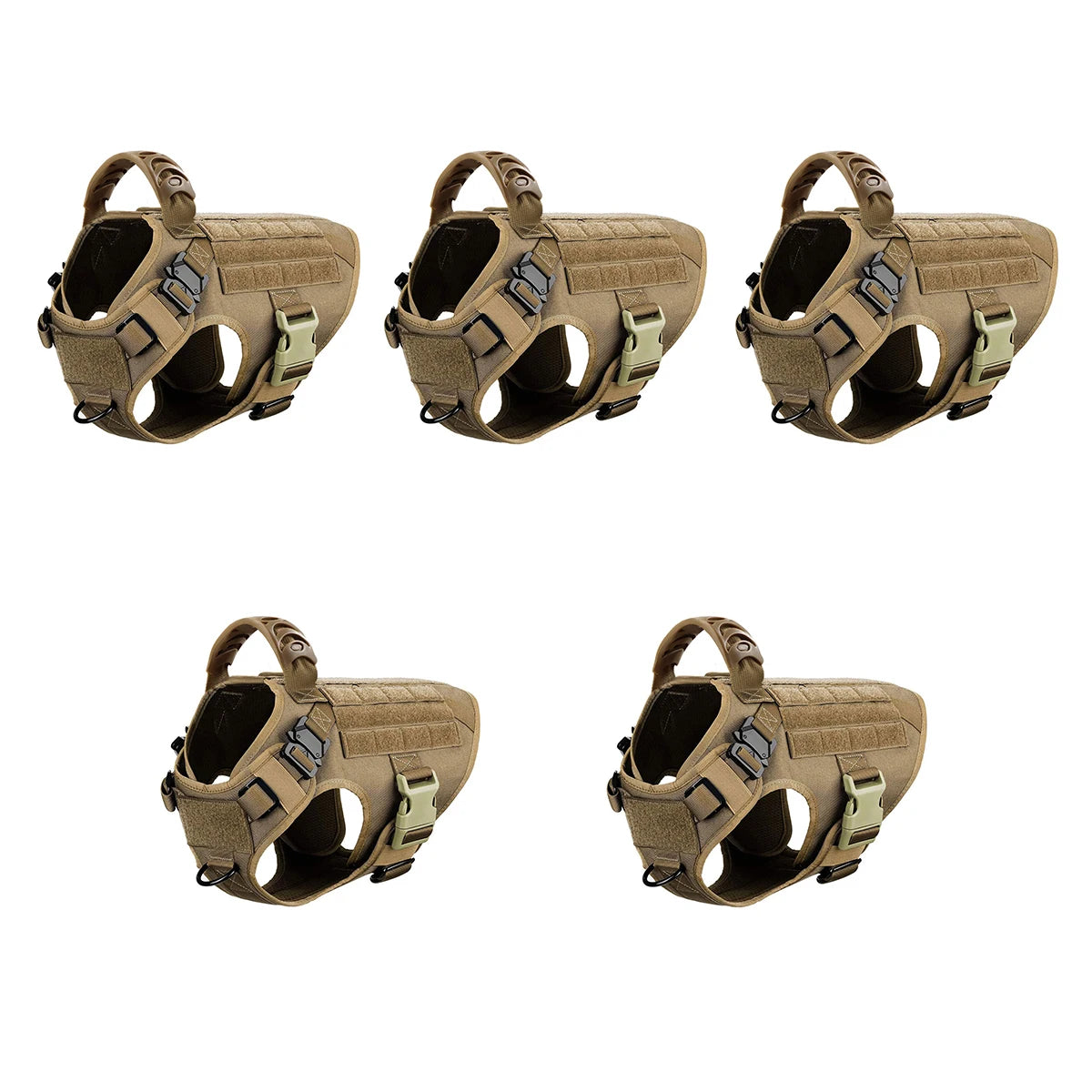 5 Pcs Large Dog Harnesses for German Shepherd and Malinois Training Walking Vests for Medium and Large Dogs Accessories