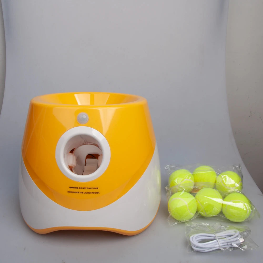 Automatic Dog Ball Launcher, Dog Ball Thrower Machine with 10-30Ft 3 Launching Distance, Interactive Toys for Indoor & Outdoor