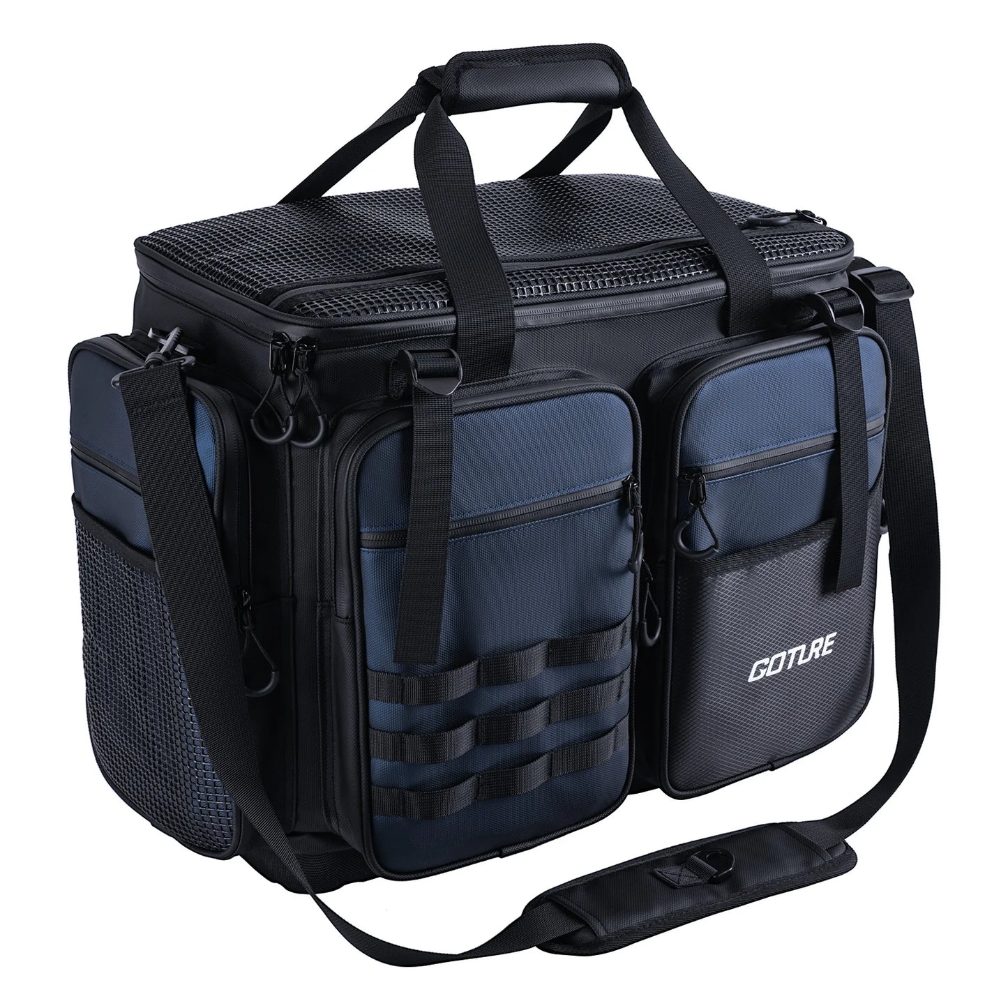 Goture Large Capacity Fishing Tackle Bag Waterproof EVA Hard Bottom