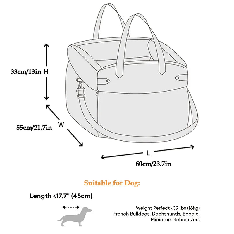 2025 New Waterproof Dog Booster Car Seat Breathable Luxury Dog Car Seat Dog Bed Outdoor Travel Pet Nest