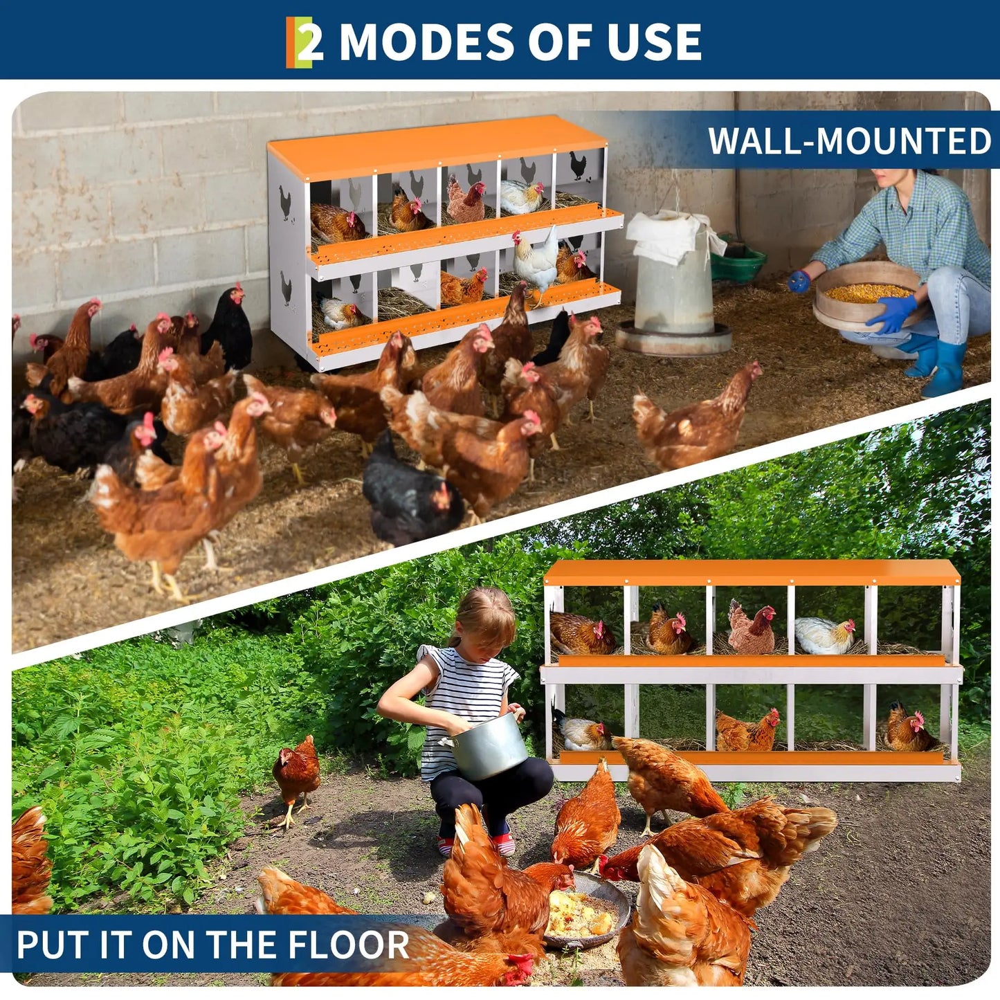 Galvanized Chicken Nest Box For Laying Eggs With Vents