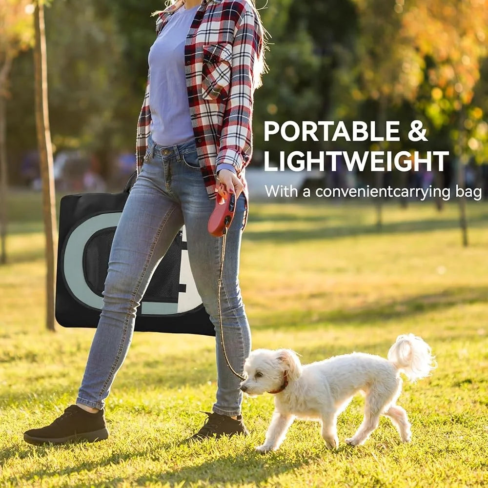 Portable Dog Cat Playpen Indoor Outdoor Puppy Tent Crate Play Yard Waterproof Foldable Pet Kennel Easy Setup 360 View