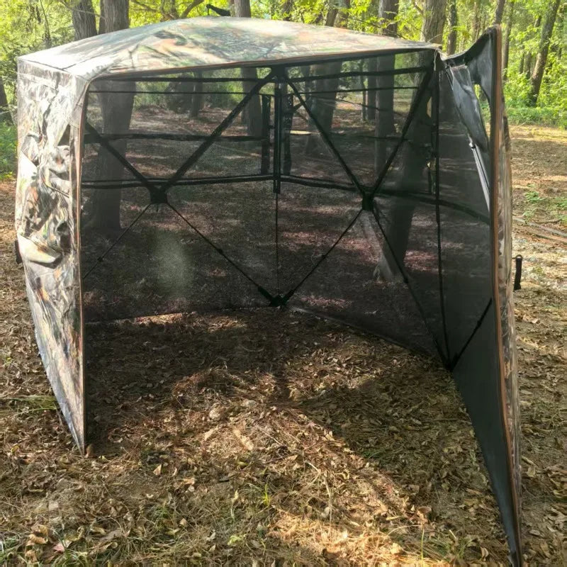 Outdoor Camping 2-3 Person Automatic Hunting Camouflage Tent Portable Watching Bird Spectator Unobstructed Viewing Game Private