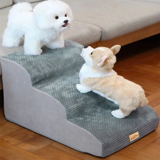 Pet Dog Stairs for High Beds and Sofas with Washable Cover