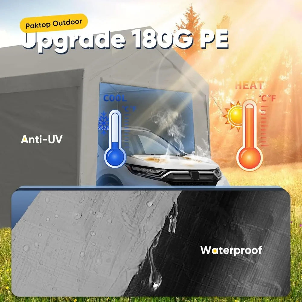 12x20 Feet Heavy Duty Carport With Removable Sidewalls