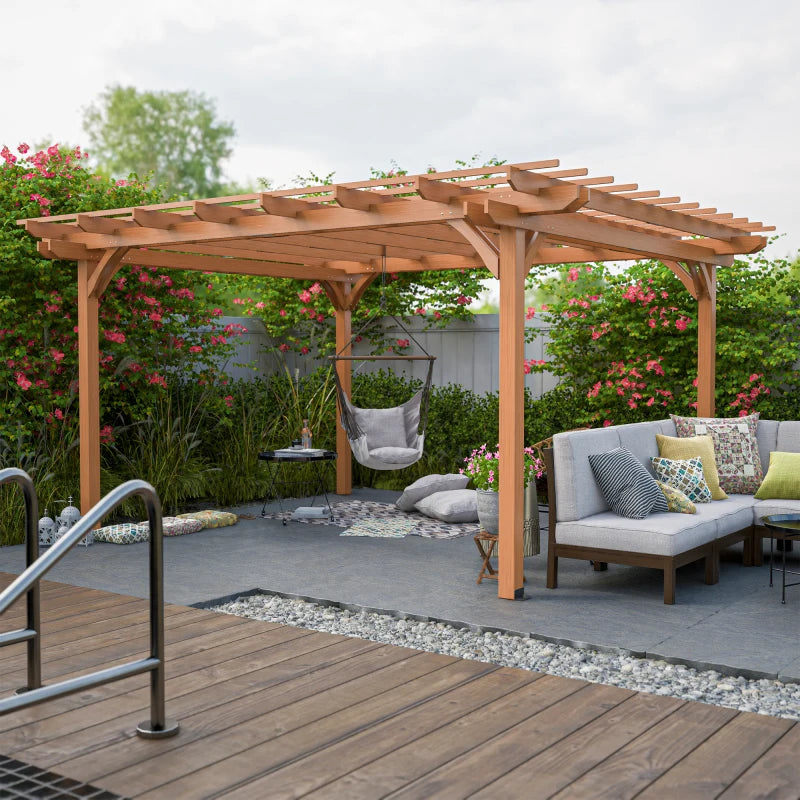 Wood Pergola For Outdoor Garden Patio Gazebo For Climbing Plants