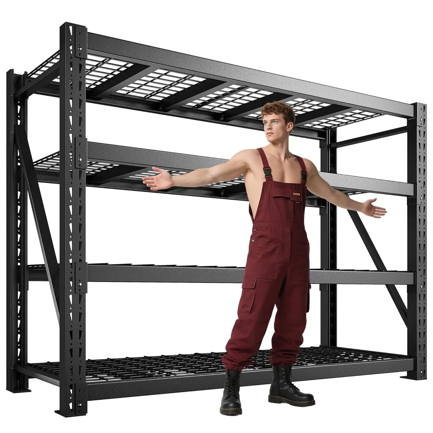 Industrial Garage Shelving Heavy Duty Metal Storage Unit