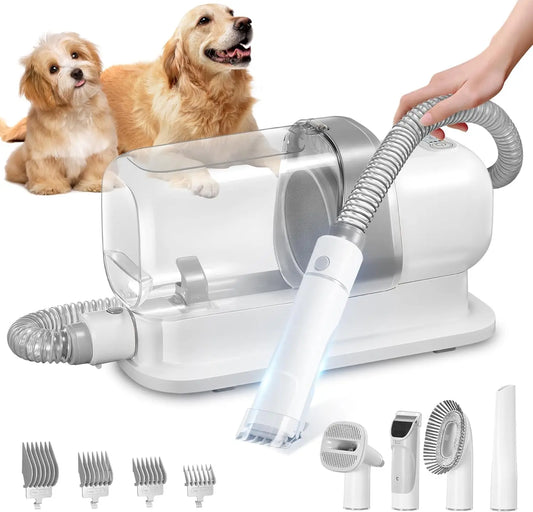 Pet Grooming Vacuum Kit With 2.3L Dust Cup 5 Tools Low Noise For Dog Cat Hair