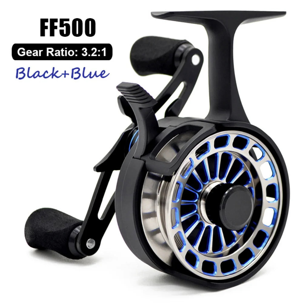 CAMEKOON Metal Ice Fishing Reel With Four Bearings Magnetic Drag