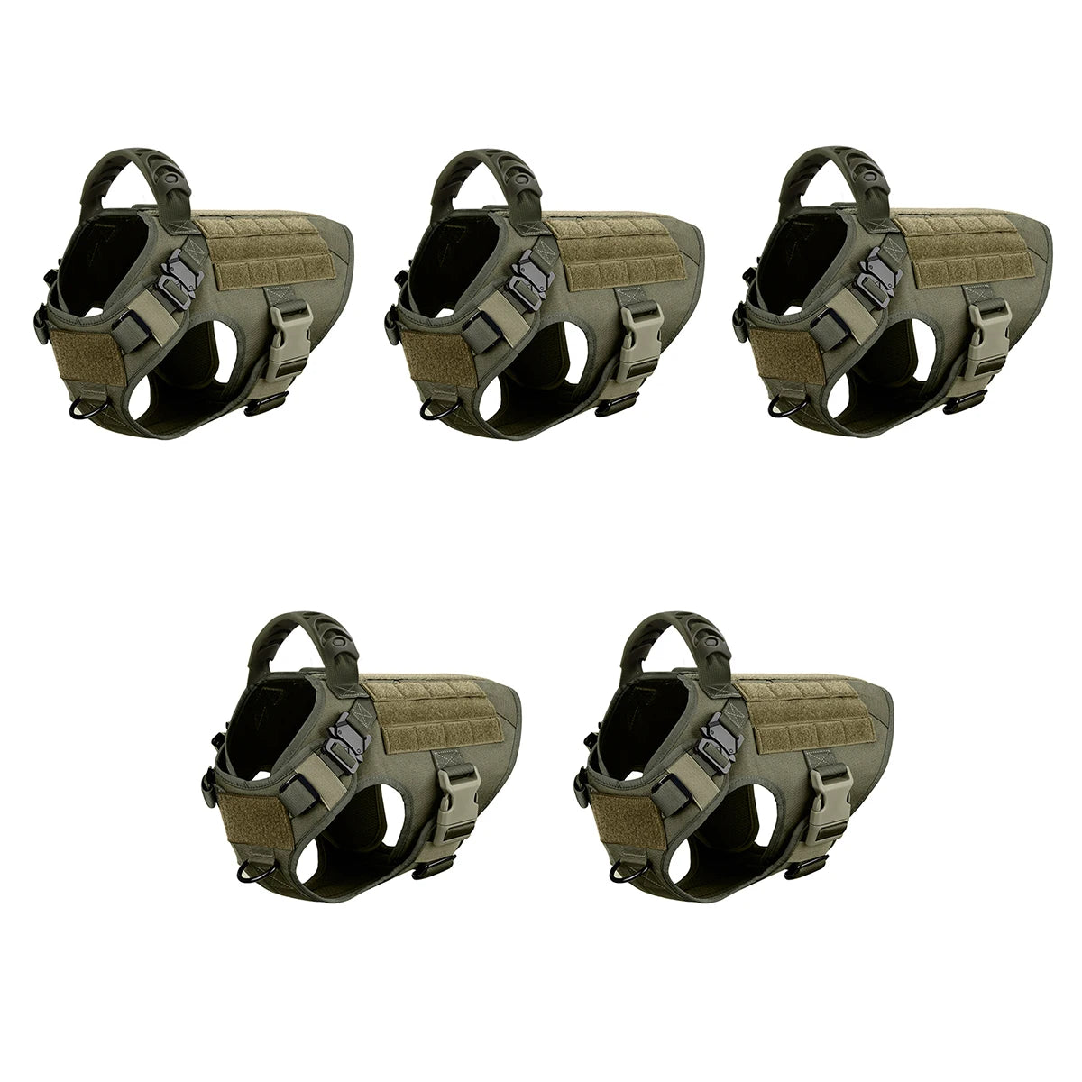 5 Pieces Large Dog Harnesses for German Shepherd and Malinois Training and Walking Vests for Medium and Large Dog Accessories