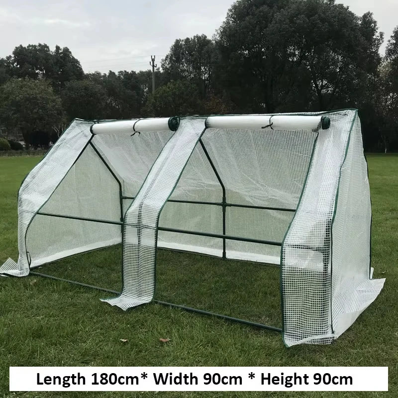 180x90x90cm Greenhouse with PVC Transparent Plant Cover and Frame for Indoor Outdoor Gardens Vegetable Plant Seeds Growing