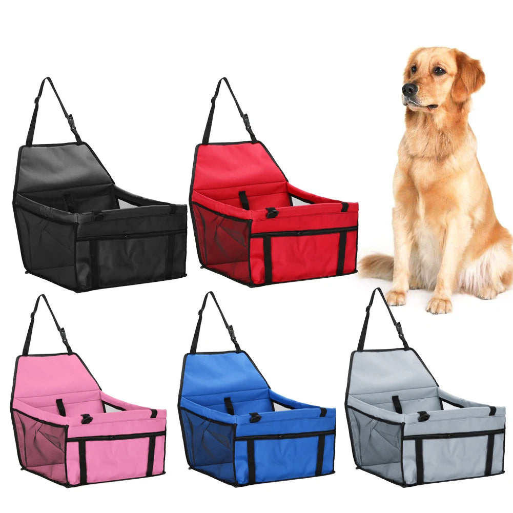 Portable Dog Car Carrier Durable Material Pet Safety Seat Adjustable Strap Detachable Washable for Small Medium Dogs Cats