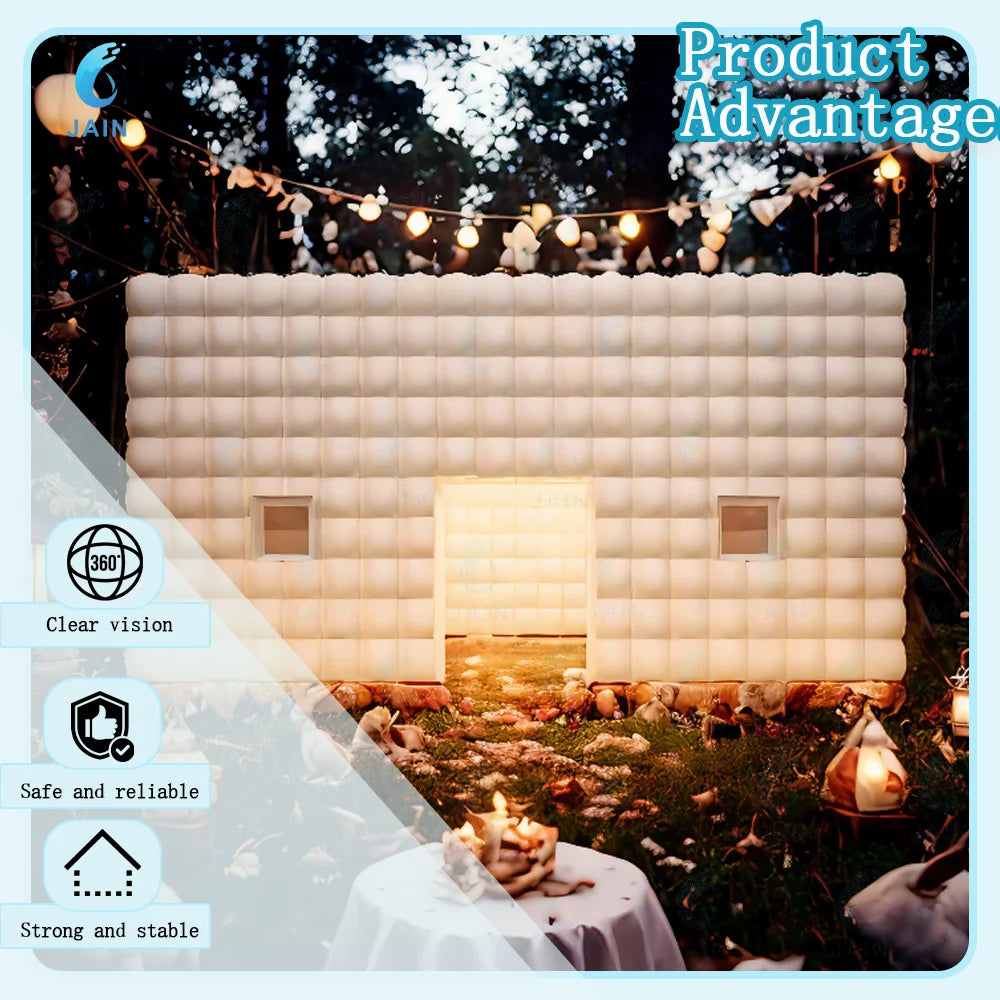 Building Inflatable Nightclub Tent With LED Lights