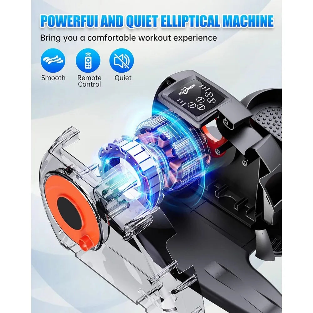 Under the table elliptical machine, 12 adjustable, quiet portable elliptical machines with remote control pedal exercise