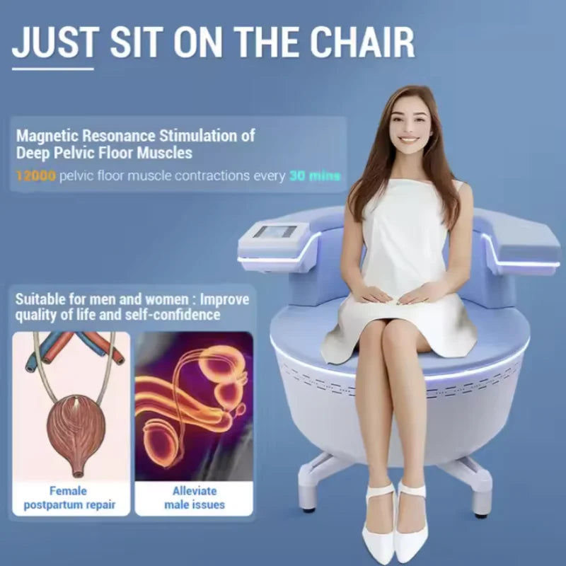 2025 EMS Electromagnetic Non Invasive High Quality Professional EMS Pelvic Floor Muscle Stimulator Chair Postpartum Repair Machine