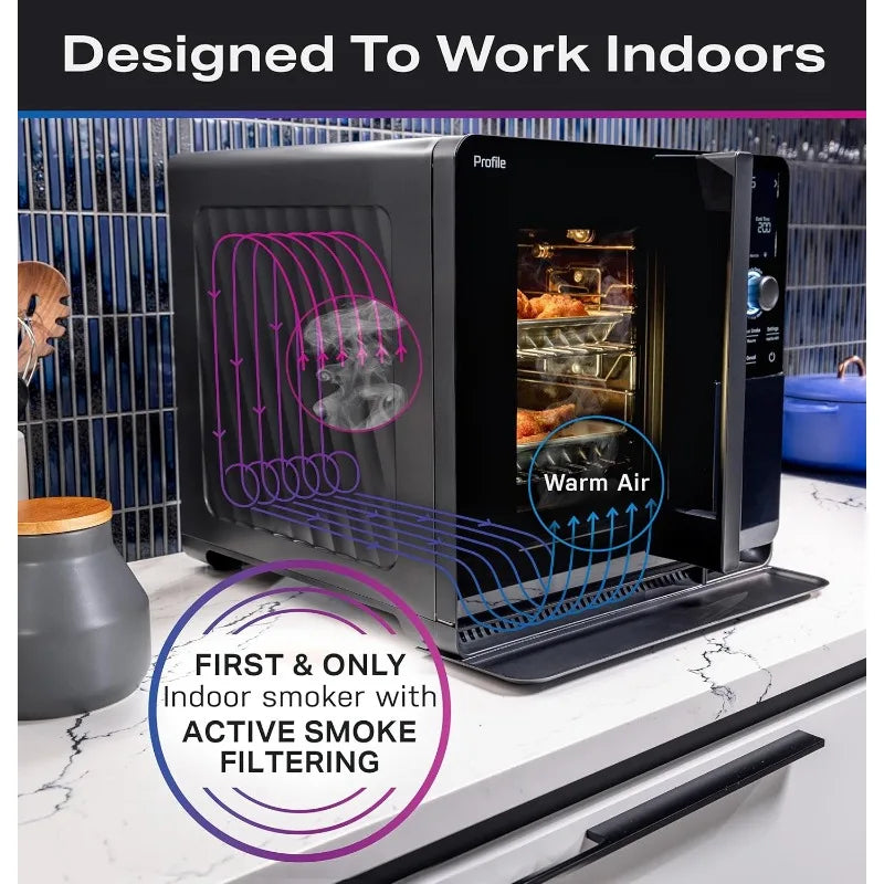 Smart Indoor Pellet Smoker With Active Smoke Filtration And WiFi