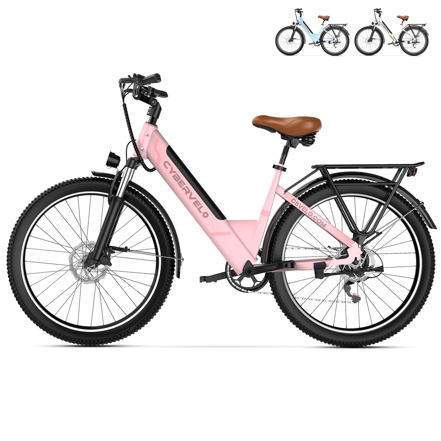 CYBERVELO EK2 Electric Bike For Adults With 7-Speed Brushless Motor 1000 Peak Power Removable Battery