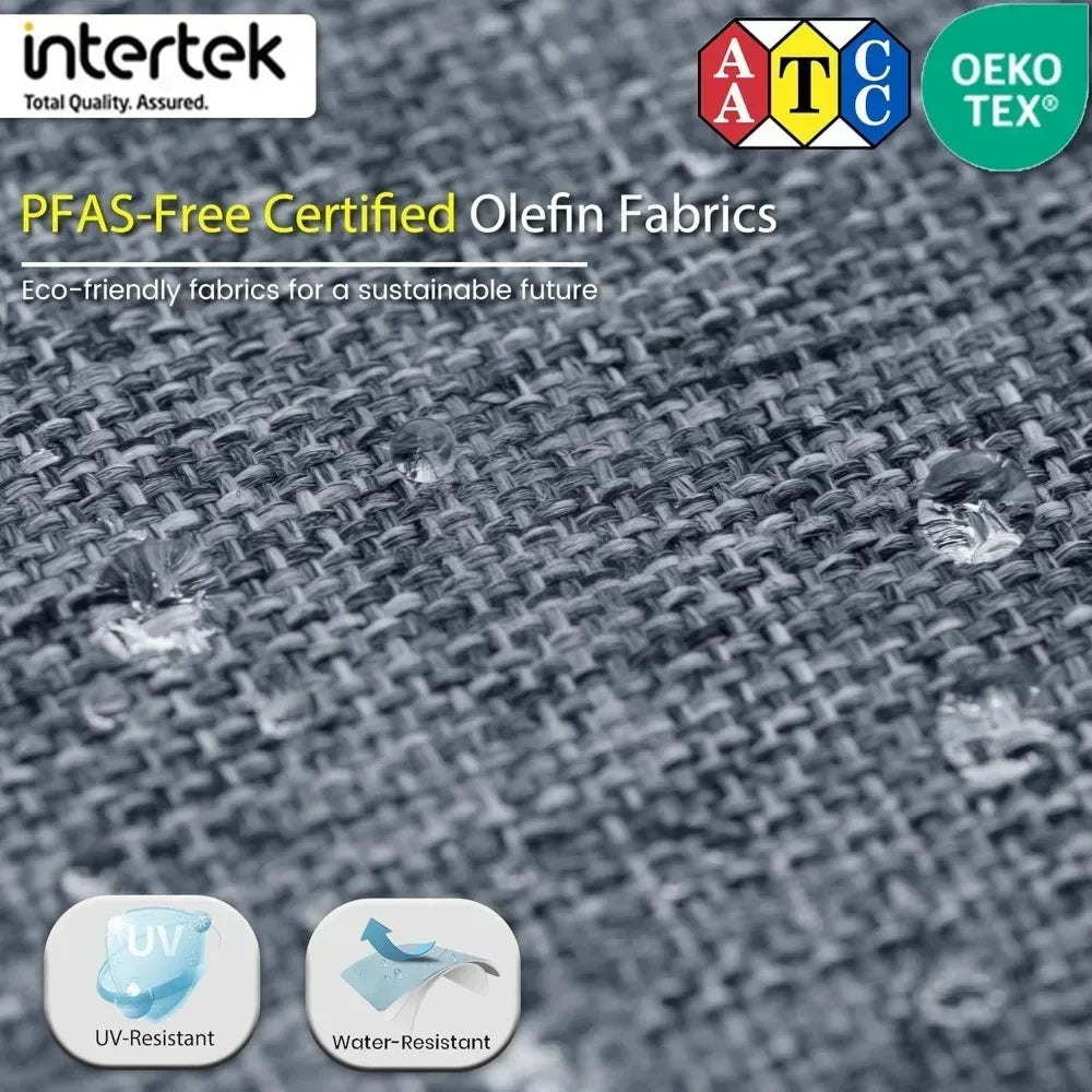 7 Pieces Outdoor Sectional Sofa Set with Olefin Cushions