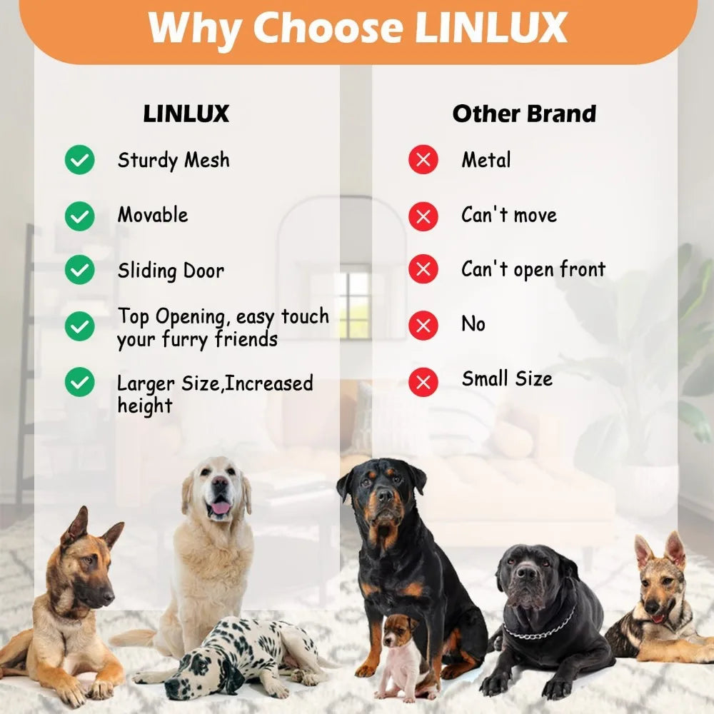 47 Inch Extra Large Dog Crate Furniture Wooden Heavy Duty XL Dog Kennel Indoor Decorative Dog Cage Table for Large Dogs