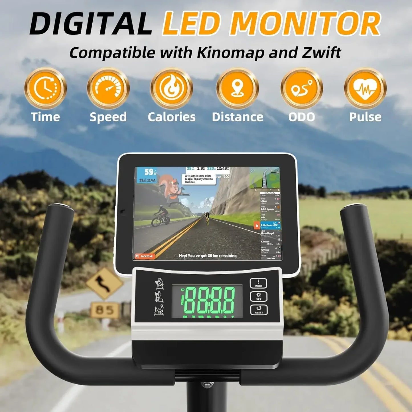 Recumbent Exercise Bike for Adults Seniors - Recumbent Bikes for Home with Magnetic Resistance Bluetooth and App Connectivity