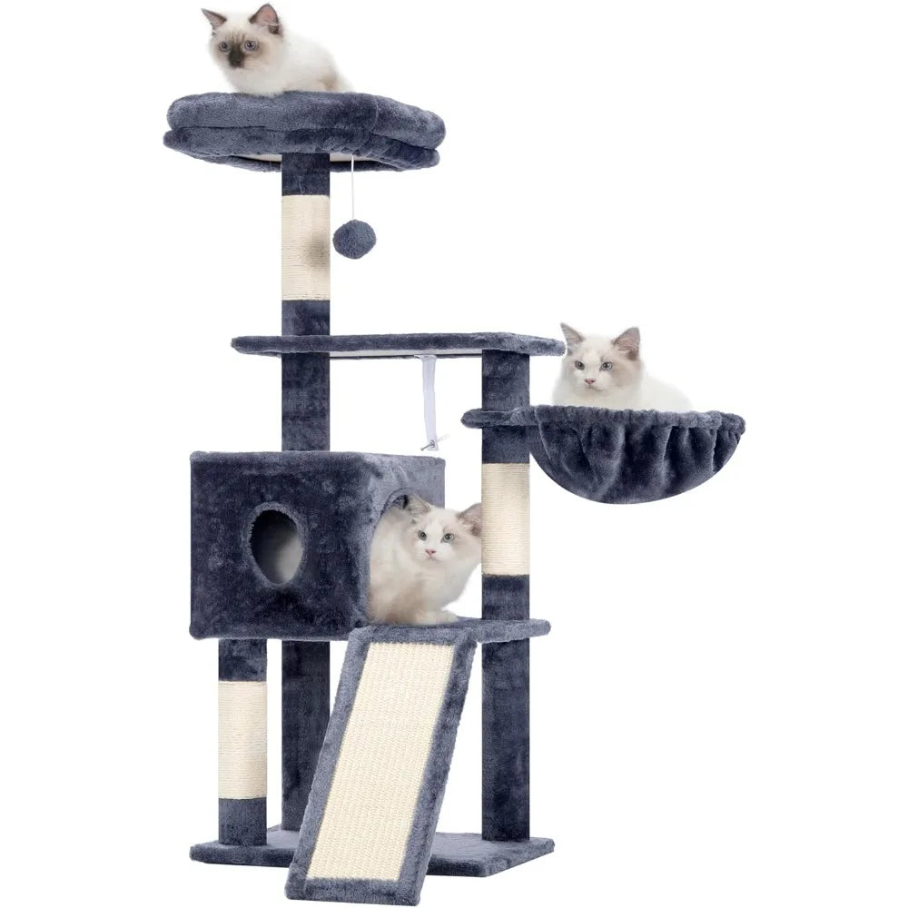Hey Brother Cat Tree Multi Level 42 Inch Indoor Cat Tower